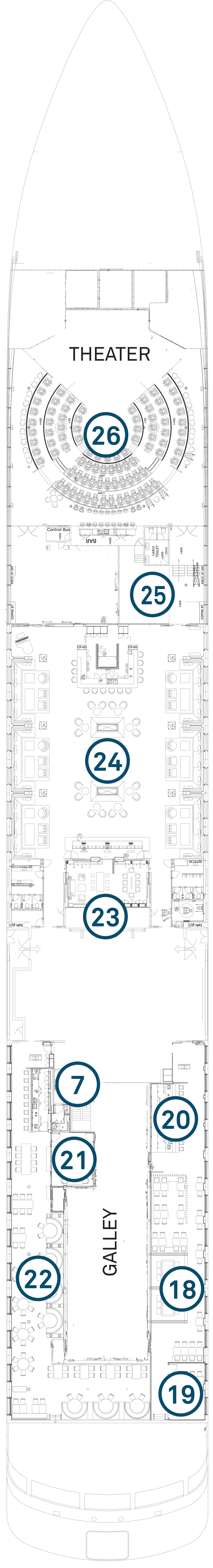 Deck 4 deck plan for Scenic Eclipse
