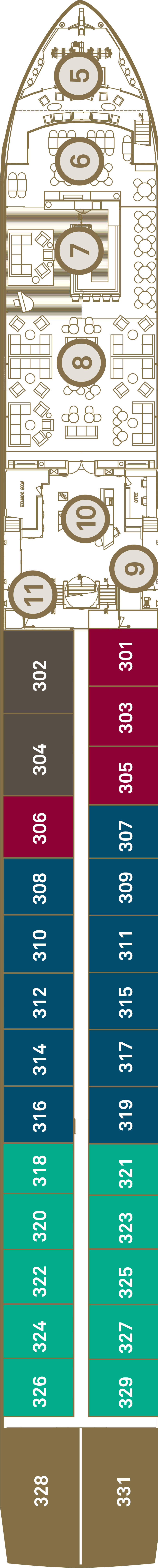 Diamond Deck deck plan for Scenic Gem
