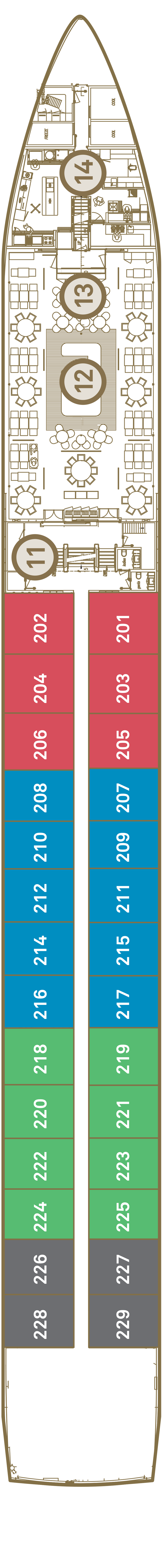 Sapphire Deck deck plan for Scenic Gem