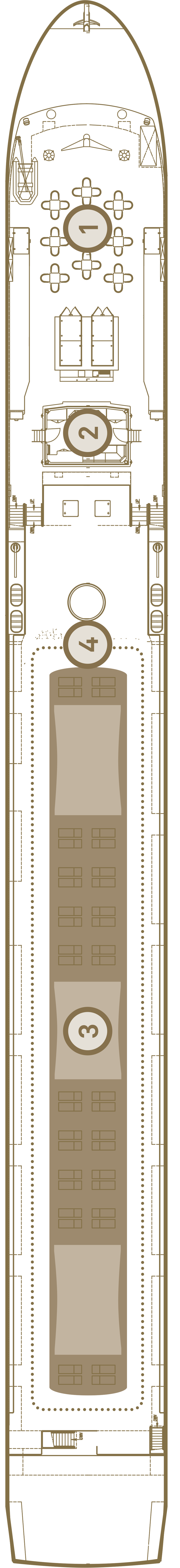 Sun Deck deck plan for Scenic Gem