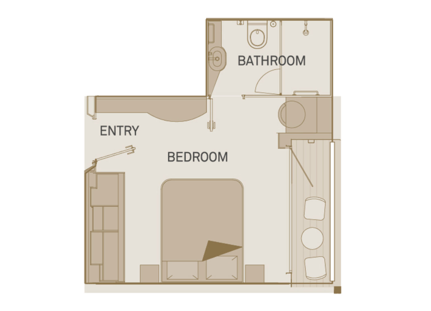 Schematic of the Junior Balcony Suite