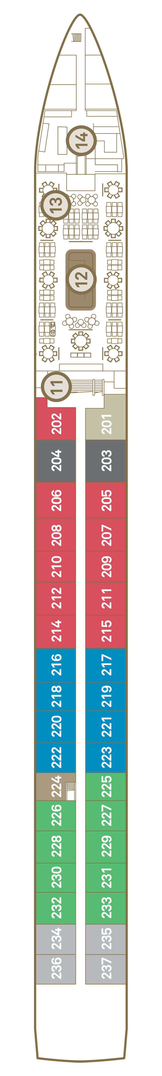 Sapphire Deck deck plan for Scenic Opal