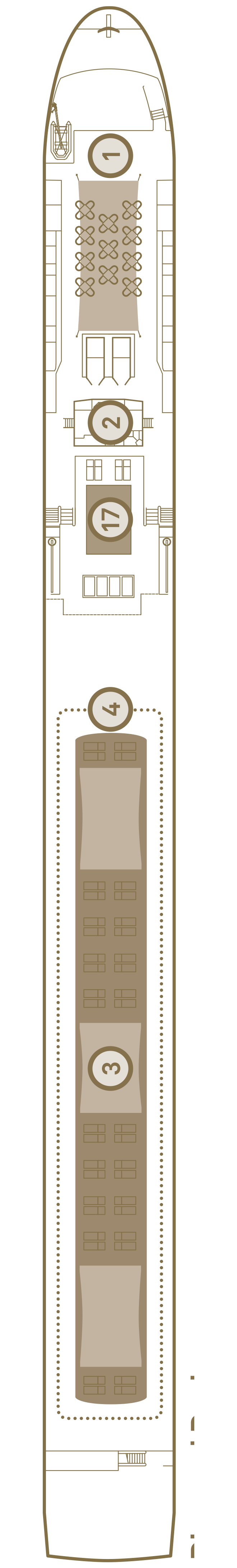 Sun Deck deck plan for Scenic Opal