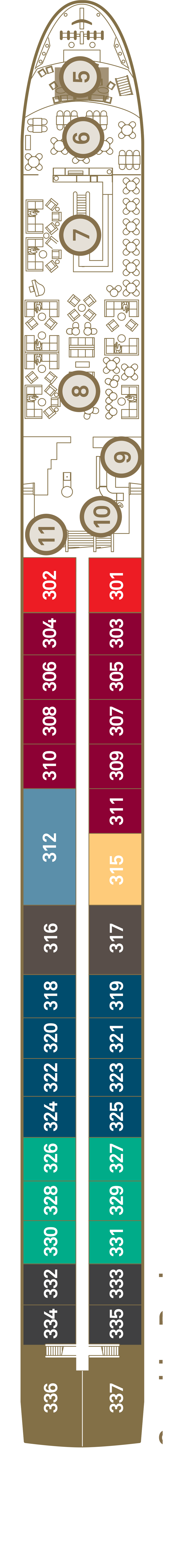 Diamond Deck deck plan for Scenic Pearl