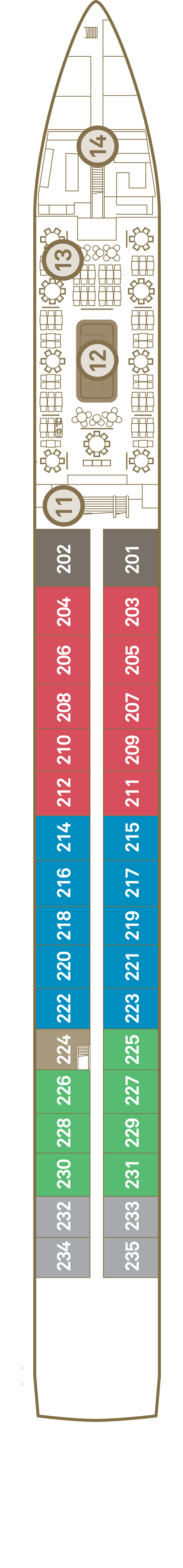 Sapphire Deck deck plan for Scenic Ruby