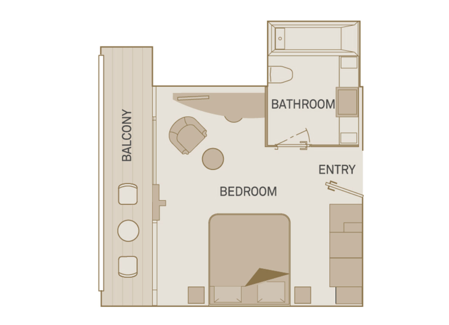 Schematic of the Junior Balcony Suite