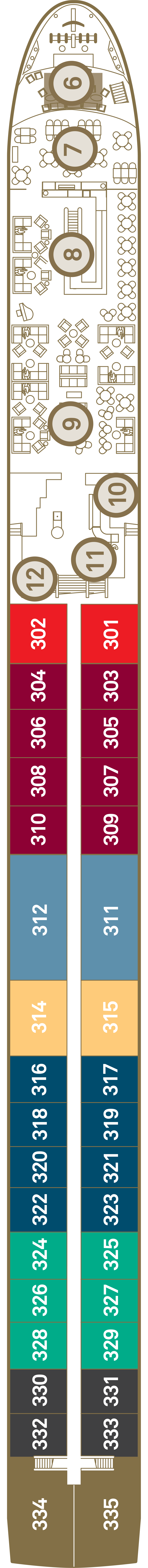 Diamond Deck deck plan for Scenic Sapphire