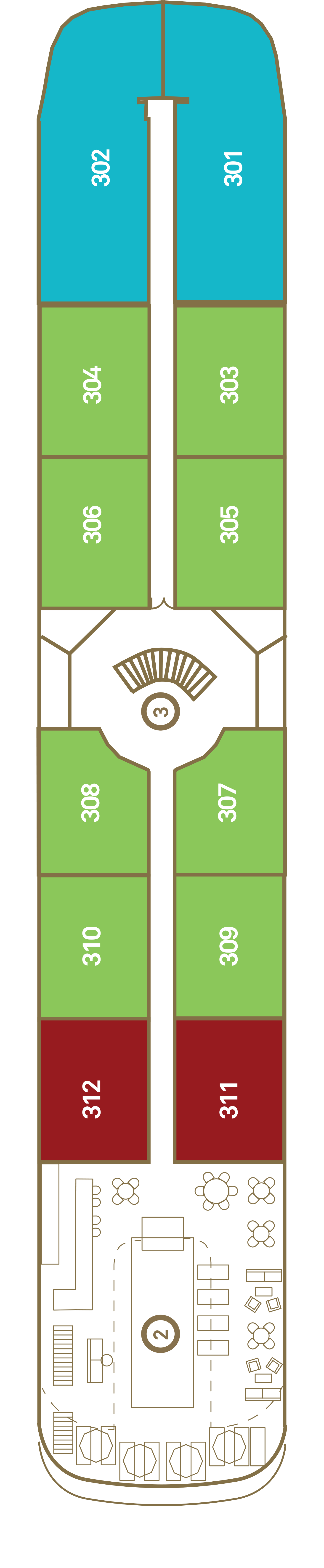 Diamond Deck deck plan for Scenic Spirit