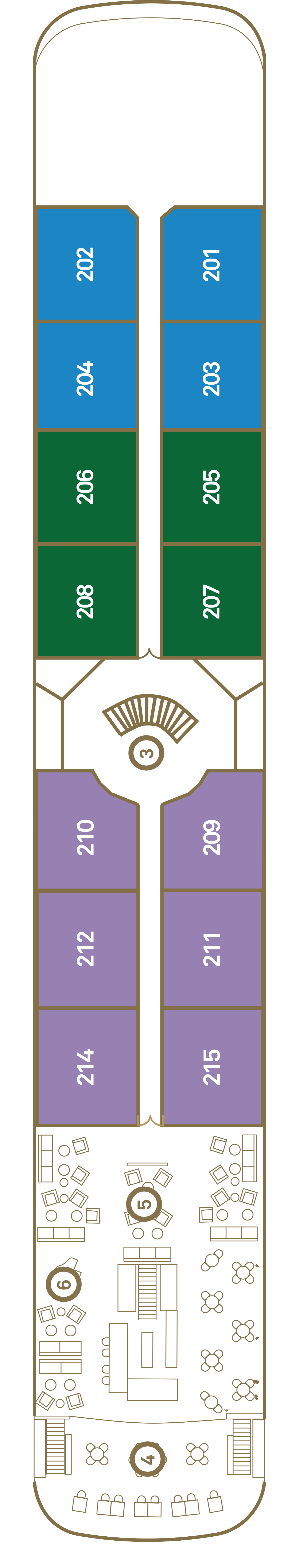Sapphire Deck deck plan for Scenic Spirit