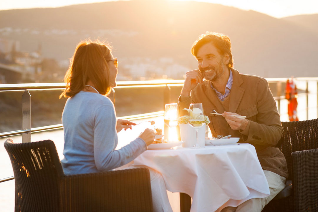 Enjoy a meal with a view on Scenic Jasper ship