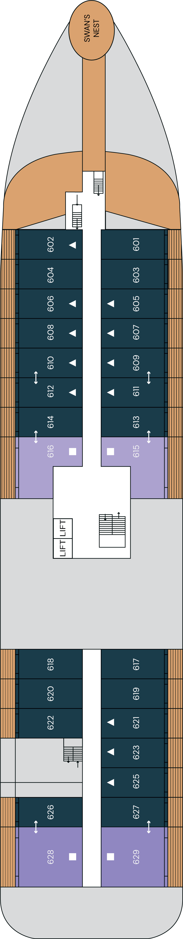 Deck 6 deck plan for SH Minerva
