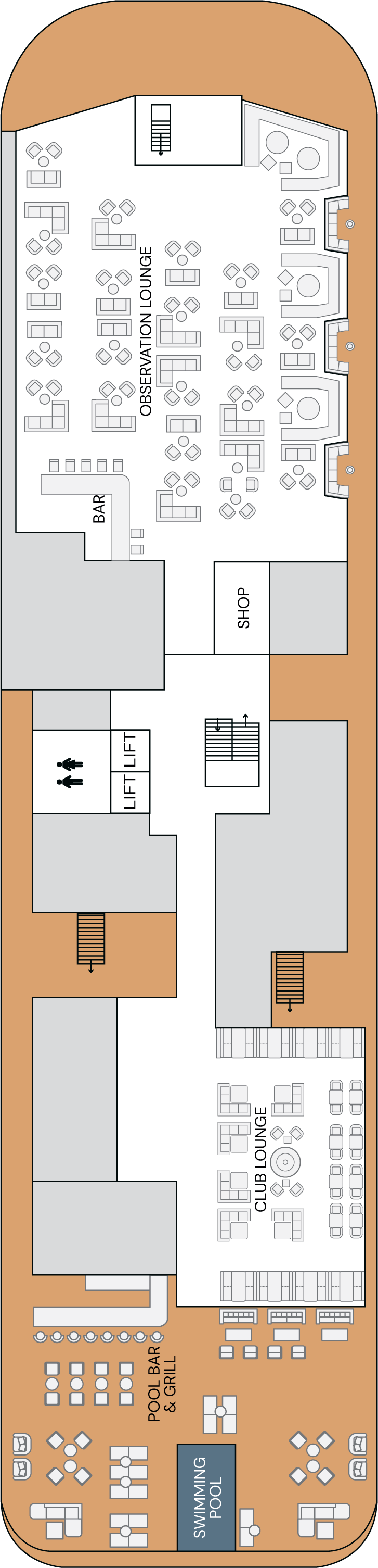 Deck 7 deck plan for SH Vega