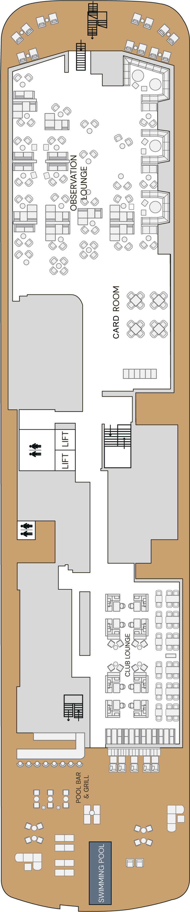 Deck 7 deck plan for SH Diana