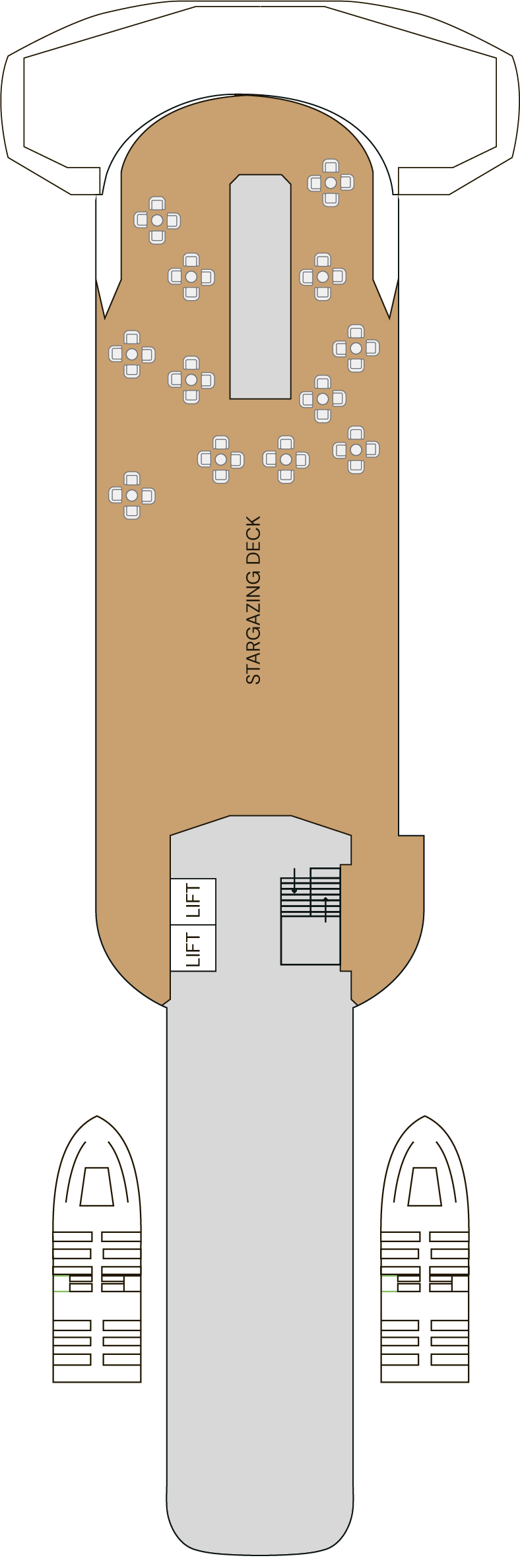 Deck 9 deck plan for SH Diana