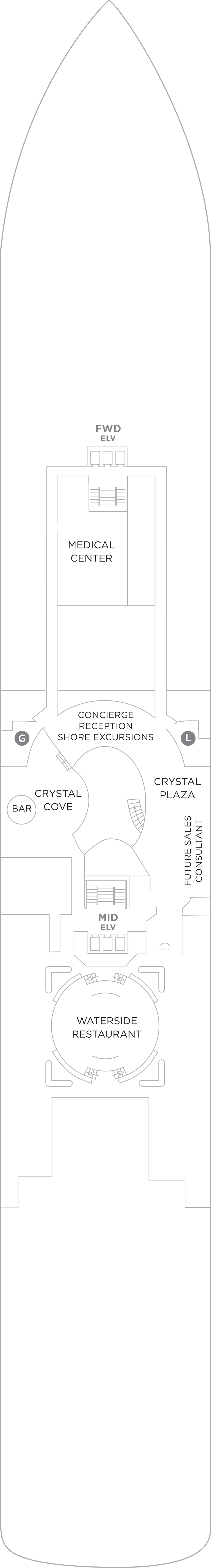 Deck 5 deck plan for Crystal Serenity