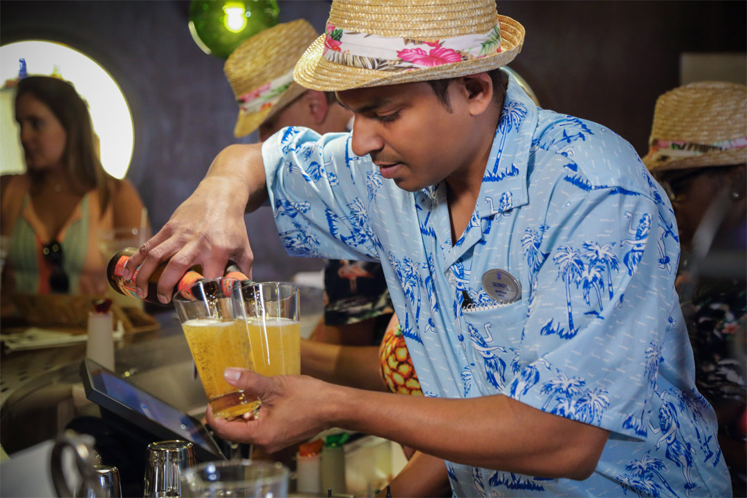  Get a taste of the tropics at the Bamboo Room tiki bar! 