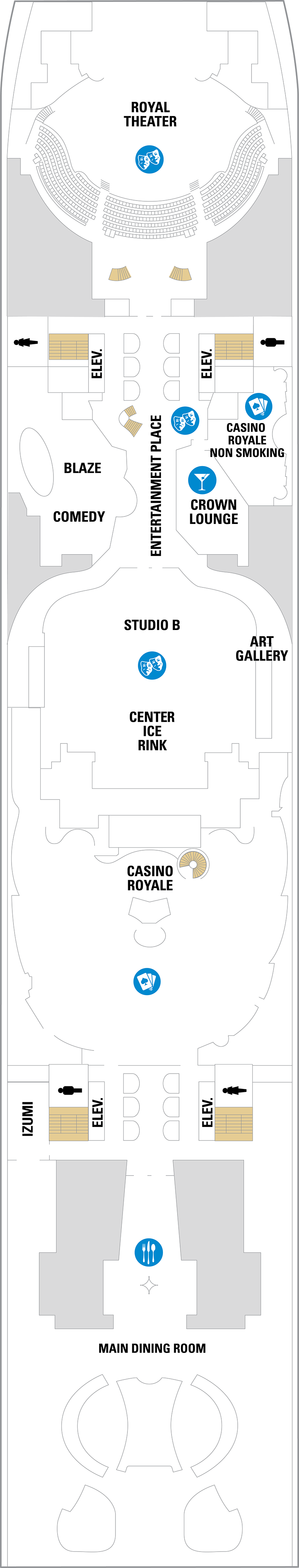 Deck 4 deck plan for Oasis of the Seas