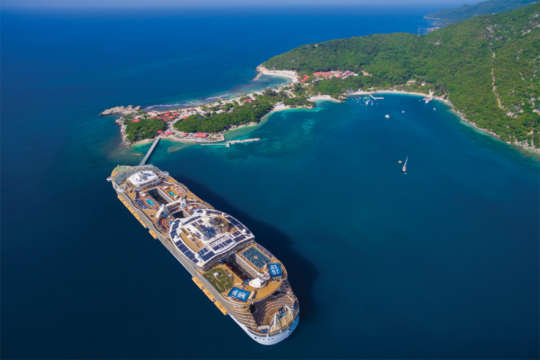  <em>Allure of the Seas</em> sails to the private island of Labadee.  