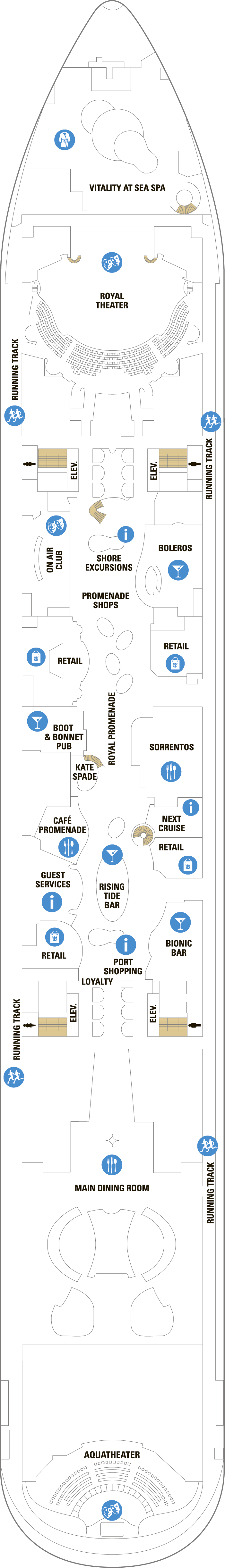 Deck 5 deck plan for Harmony of the Seas