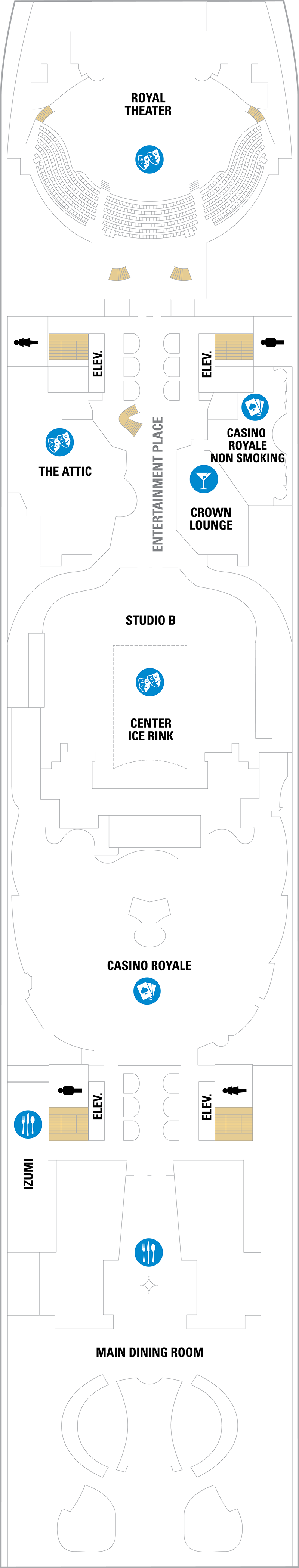 Deck 4 deck plan for Symphony of the Seas