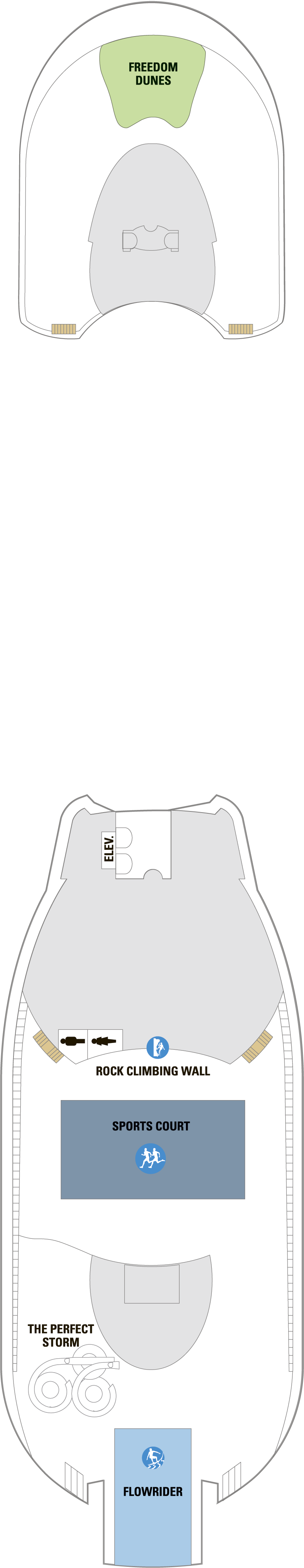 Deck 13 deck plan for Freedom of the Seas