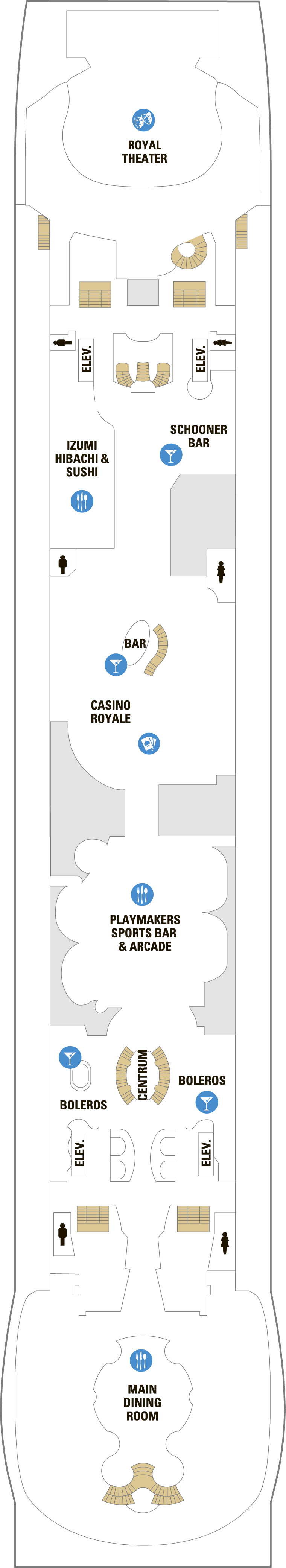 Deck 4 deck plan for Freedom of the Seas