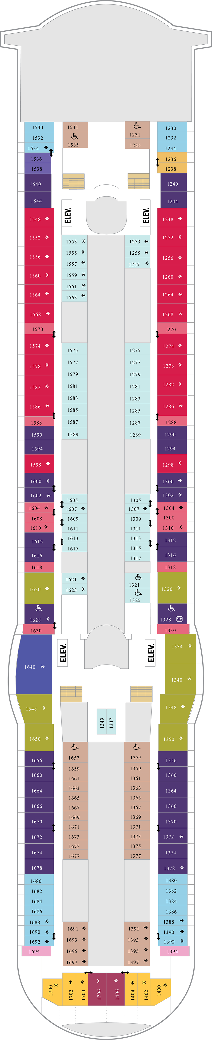 Deck 10 deck plan for Freedom of the Seas