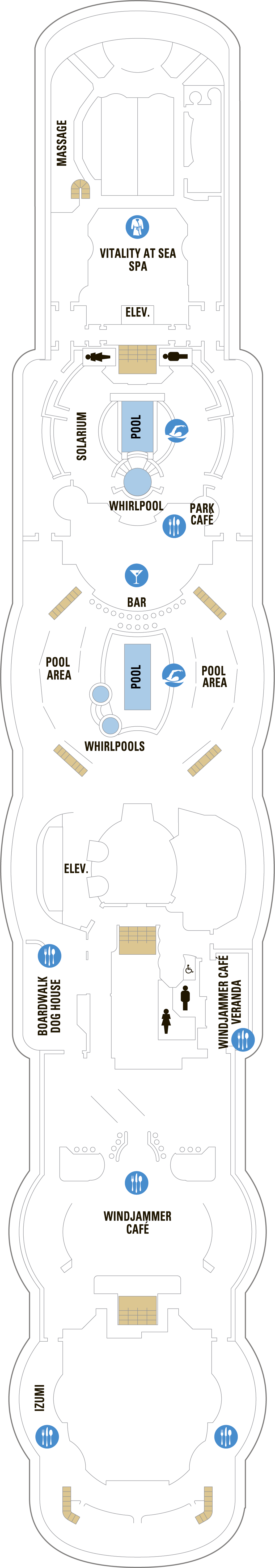 Deck 11 deck plan for Radiance of the Seas