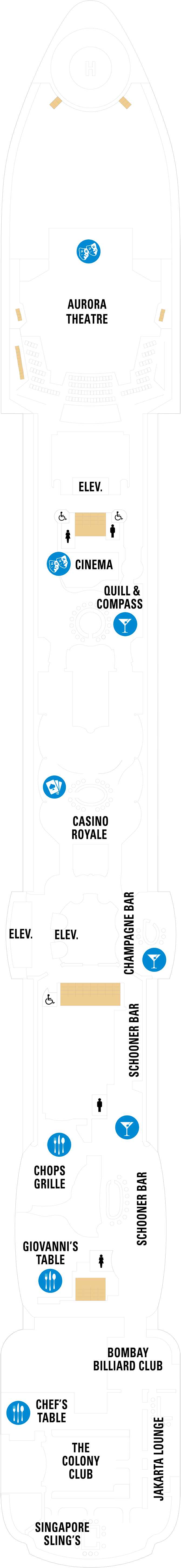Deck 6 deck plan for Radiance of the Seas