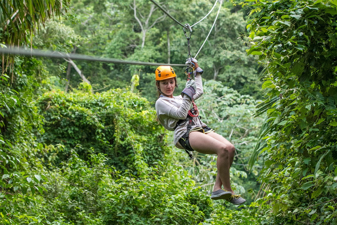  Where else can you zipline through beautiful lush forests than with <em>Adventure of the Seas</em>?  