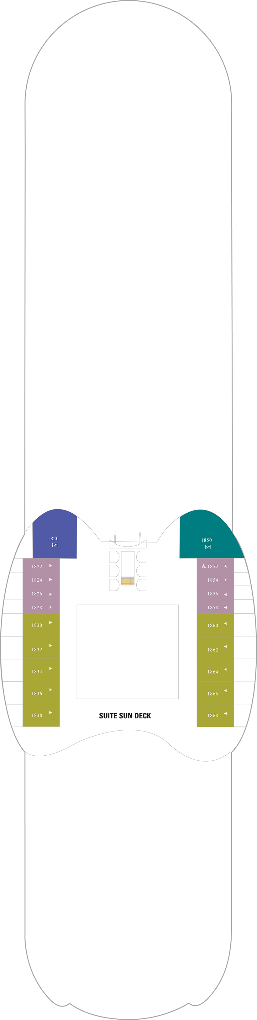 Deck 18 deck plan for Wonder of the Seas