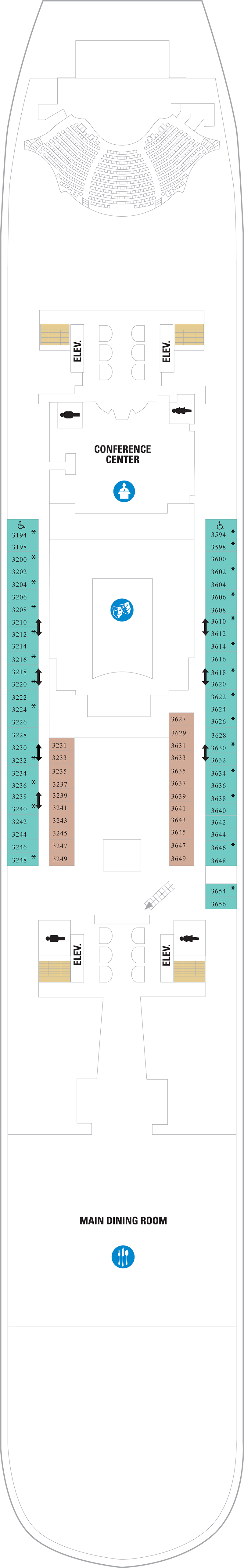 Deck 3 deck plan for Wonder of the Seas