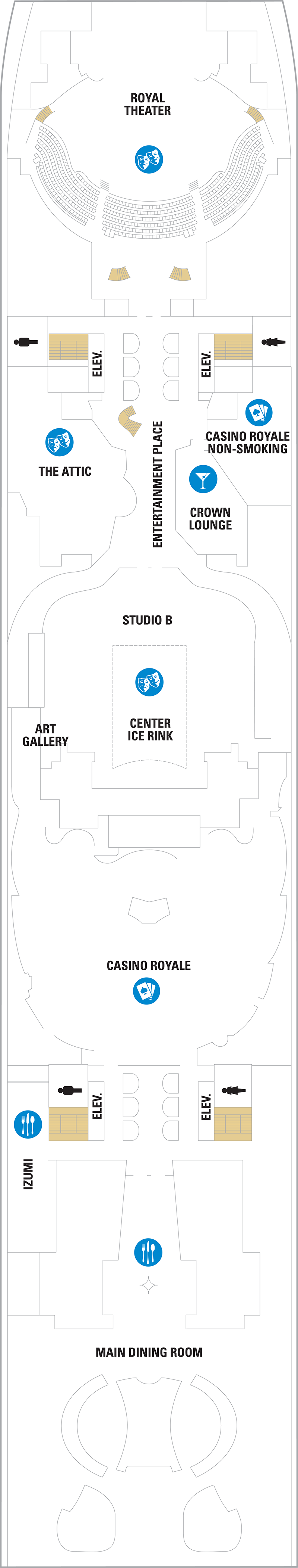 Deck 4 deck plan for Wonder of the Seas