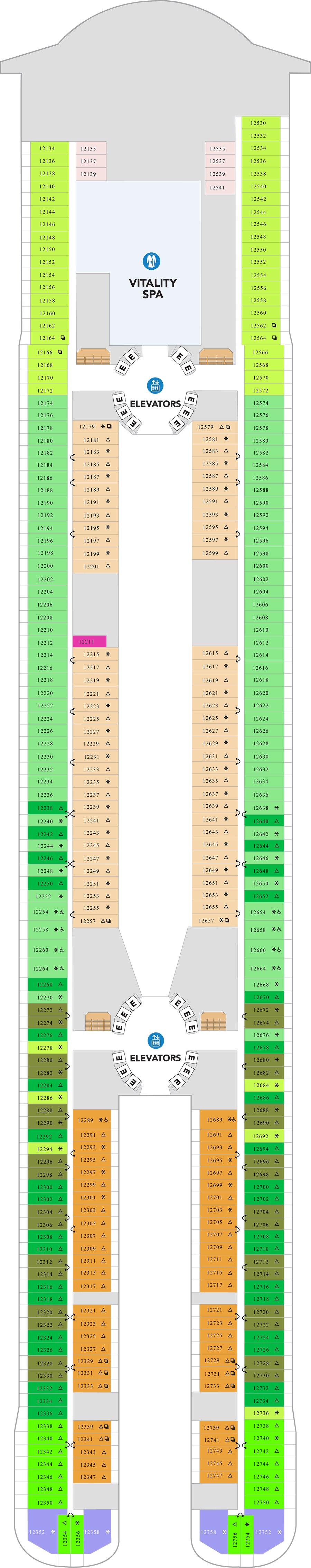 Deck 12 deck plan for Icon of the Seas