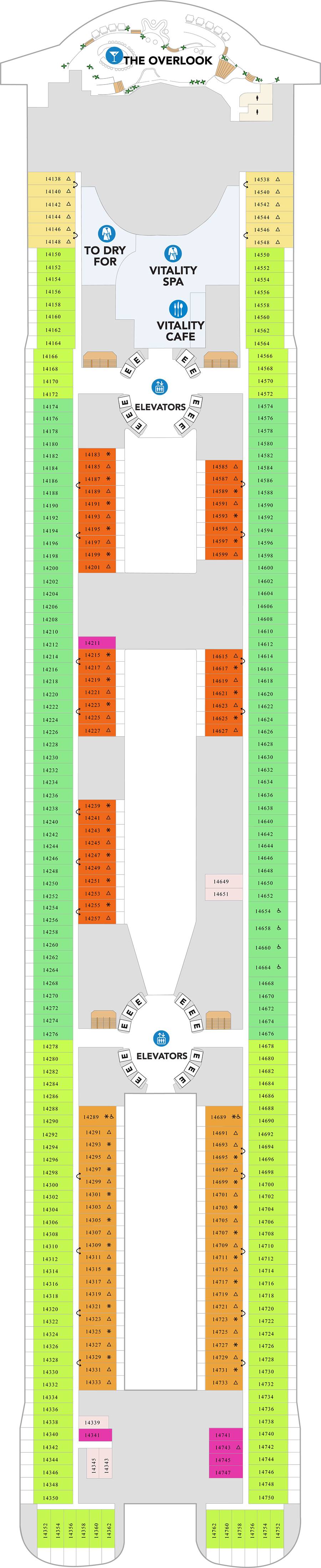 Deck 14 deck plan for Icon of the Seas