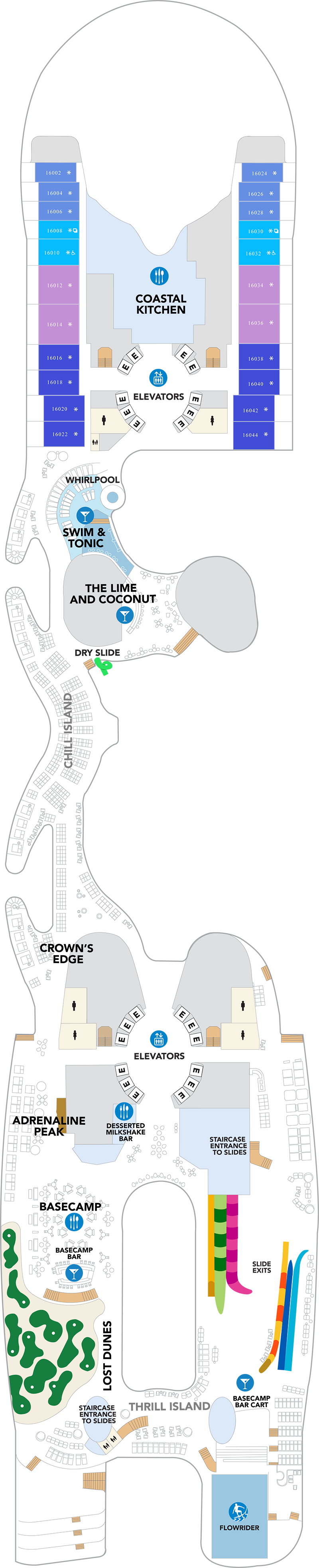 Deck 16 deck plan for Icon of the Seas