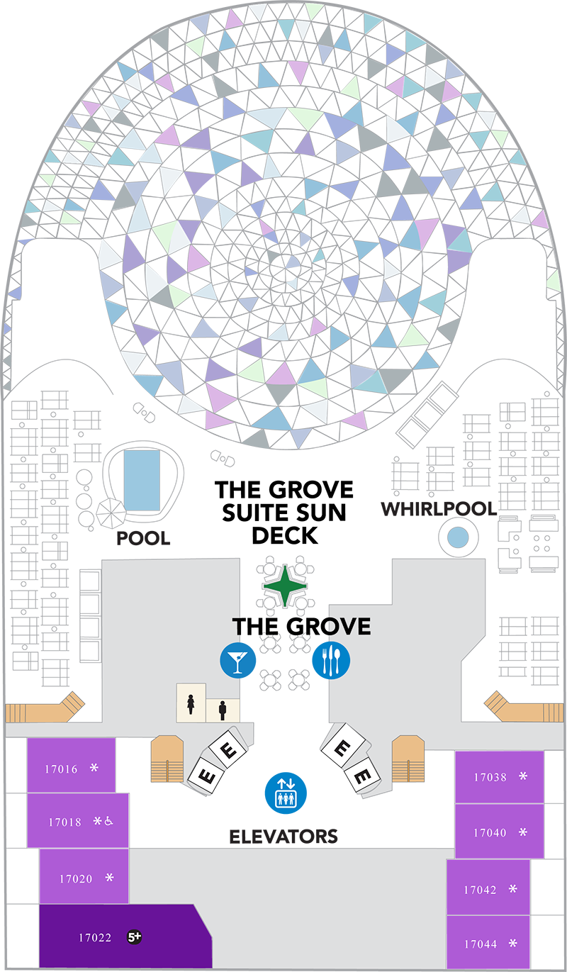 Deck 18 deck plan for Icon of the Seas