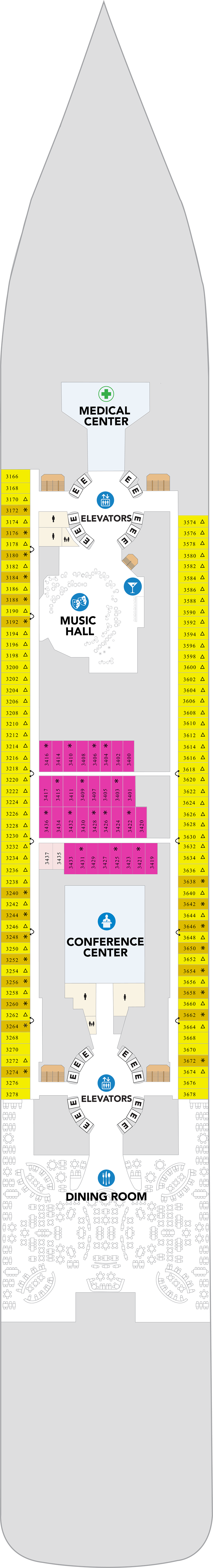 Deck 3 deck plan for Icon of the Seas