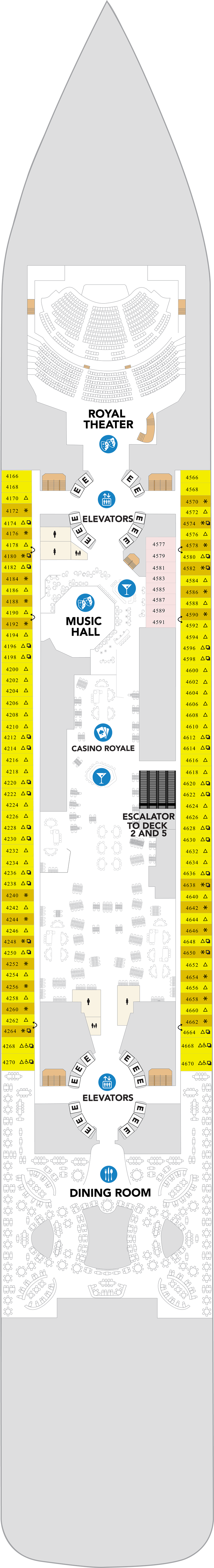 Deck 4 deck plan for Icon of the Seas