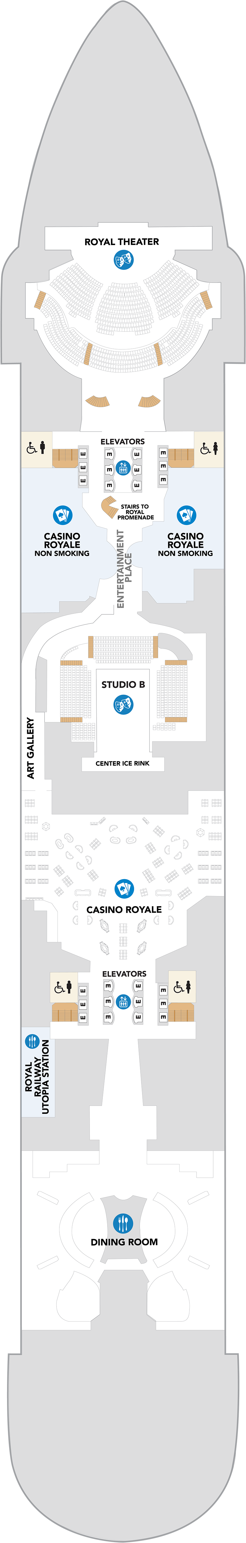 Deck 4 deck plan for Utopia of the Seas