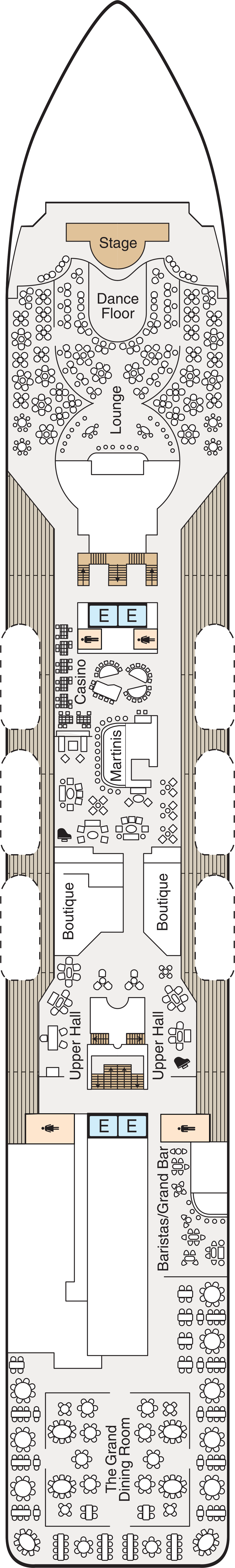 Deck 5 deck plan for Regatta