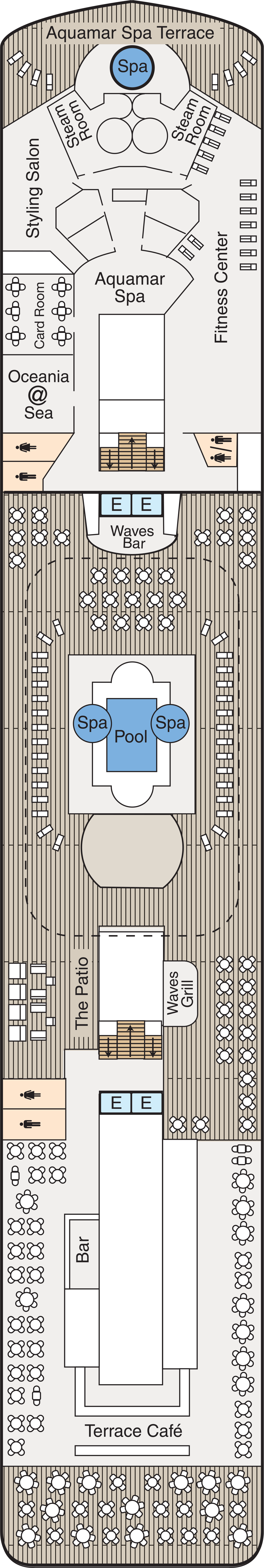 Deck 9 deck plan for Sirena