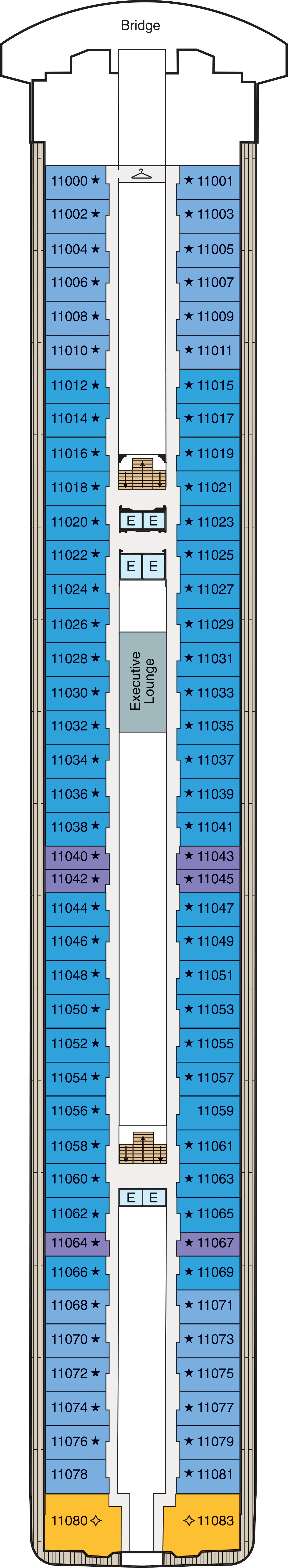 Deck 11 deck plan for Marina