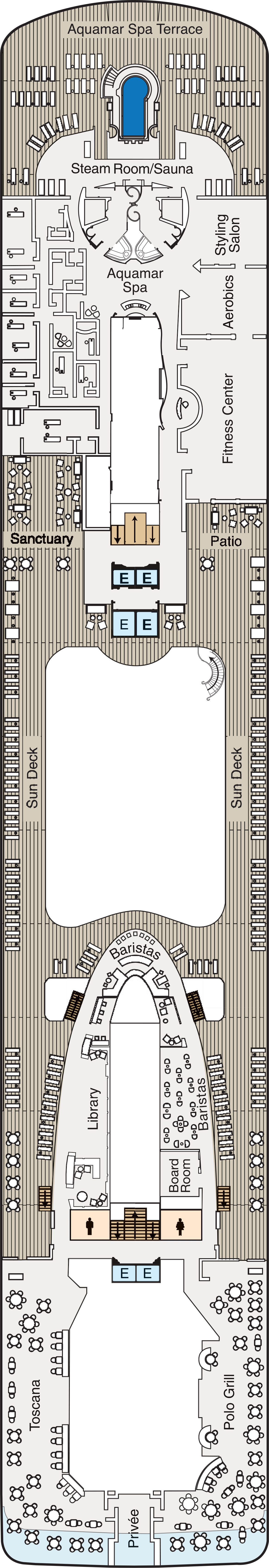 Deck 14 deck plan for Marina