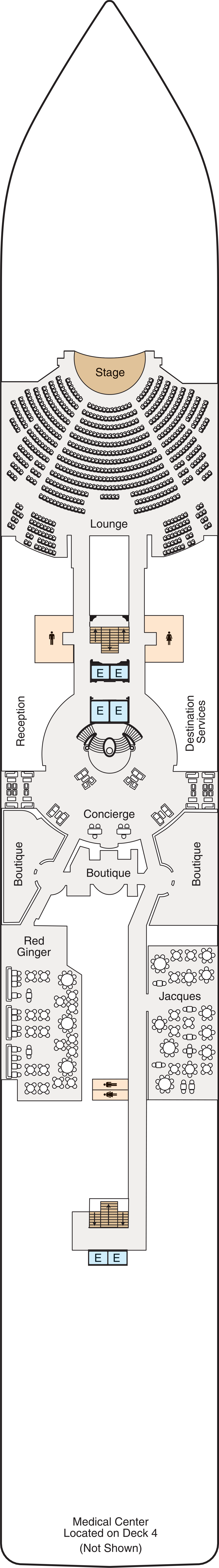 Deck 5 deck plan for Marina
