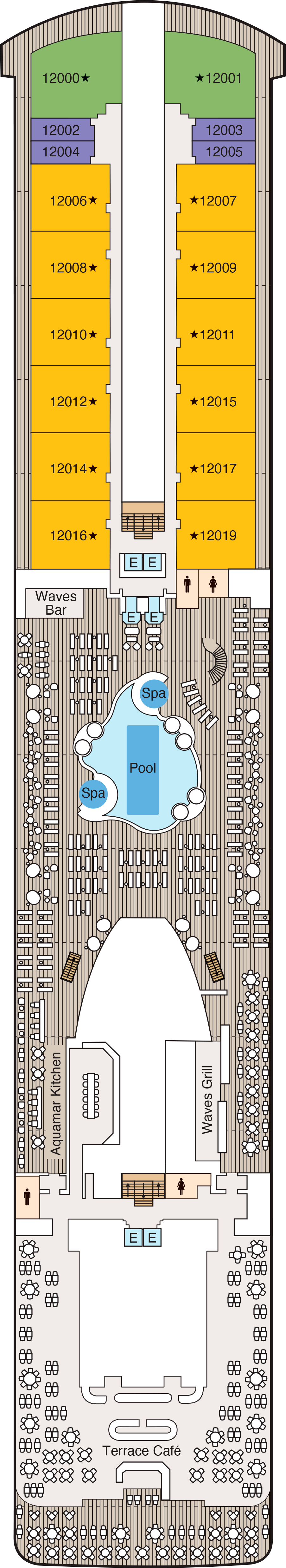 Deck 12 deck plan for Vista