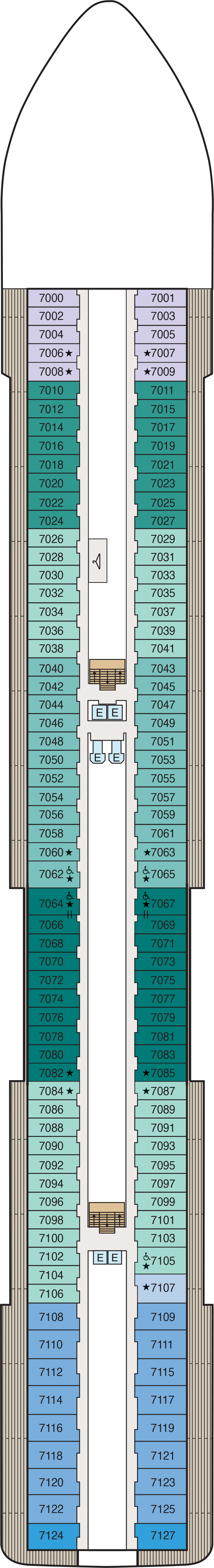 Deck 7 deck plan for Allura