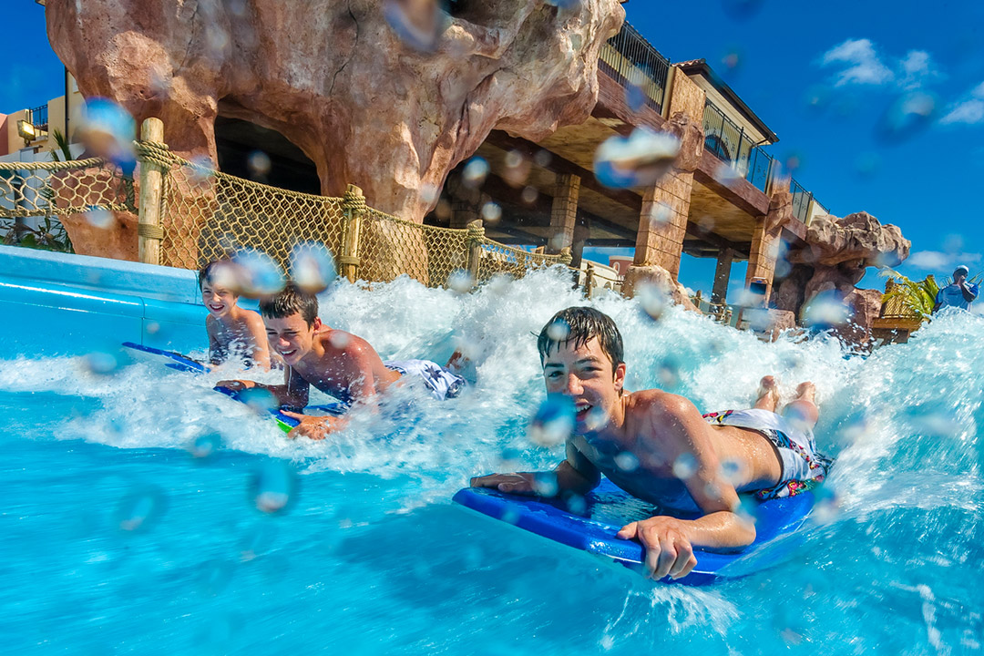 Your family will have a lot of fun at the waterpark! Pictured here is the one at Beaches Turks & Caicos.