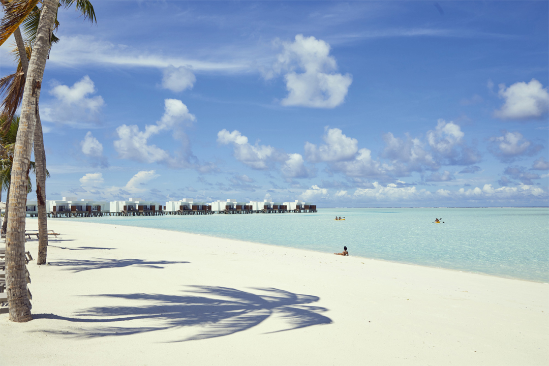 The beautiful beach at Hotel Riu Atoll