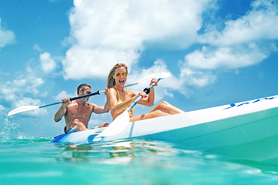 A variety of fun watersport activities are available at Sandals resorts.